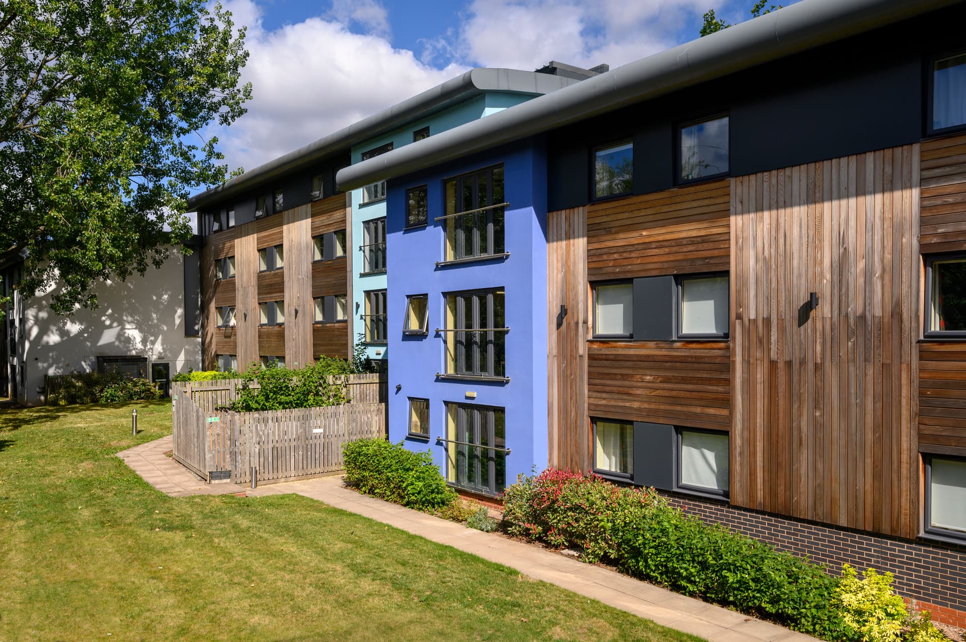 Students gathering for an evening event